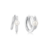 Parallel Duo Fresh Water Pearl Earrings