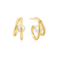 Duo Fresh Water Pearl In Hoop Earring