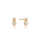 Gold Plated Orb Sparkle Stud Earrings