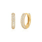 Gold Plated Pave Huggie Earrings