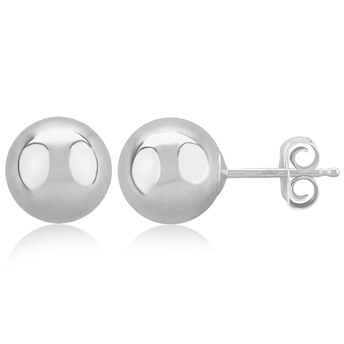 Sterling Silver Ball Stud Earrings