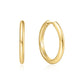 Gold Tone Medium Tube Hoop Earrings
