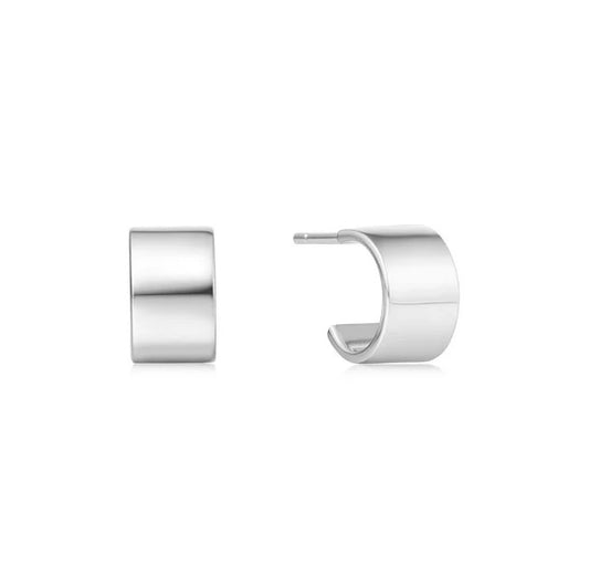 Flat Small Huggie Hoop Earrings