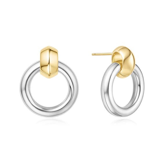Two Tone Hoop Earrings