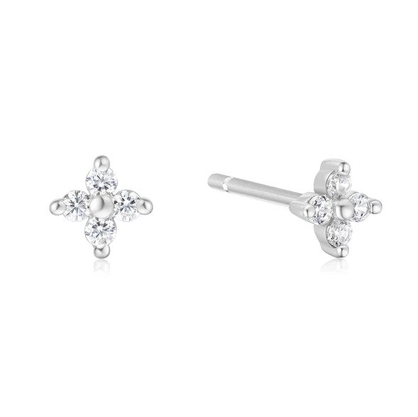 Four-Petal Stud Earrings