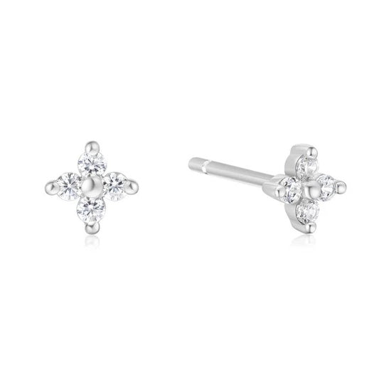 Four-Petal Stud Earrings