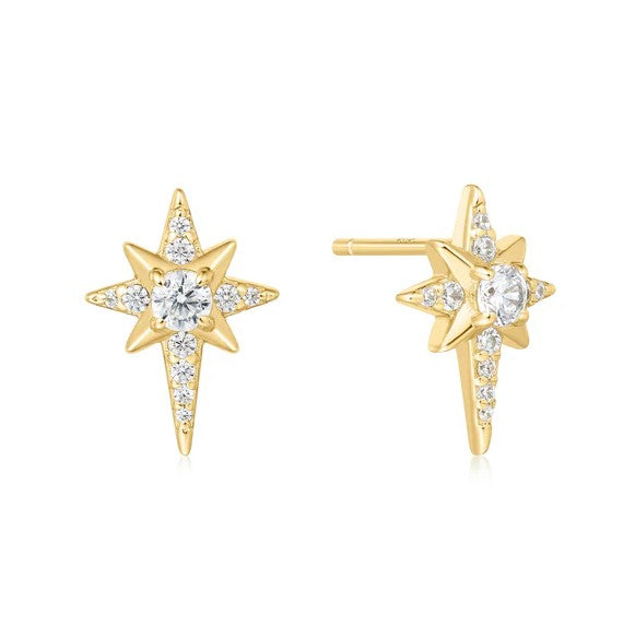 Eight-Pointed Star Stud Earrings