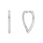 Sterling Silver Large Heart Hoop Earrings - Ania Haie