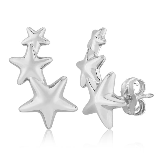 Sterling Silver Triple Star Climber