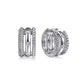 Sterling Silver White Sapphire Bujukan Huggie Earrings