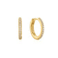 Sterling Silver Gold Plated Pave Huggies Earrings - Ania Haie