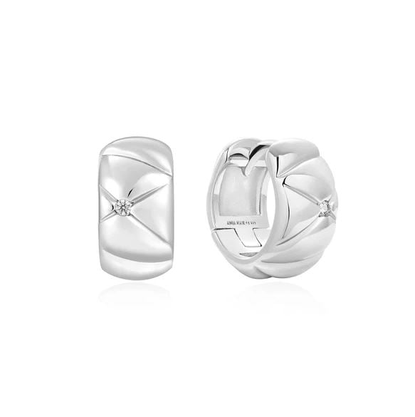 Sterling Silver Kiss Hoops - Ania Haie