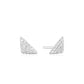 Sterling Silver Triangular Pave Stud Earrings - Ania Haie