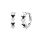 Sterling Silver Black & White Triangular Hoop Earrings - Ania Haie