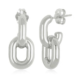 Sterling Silver Double Open Link Drop Earring