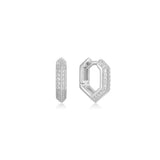 Shield Huggie Hoop Earrings