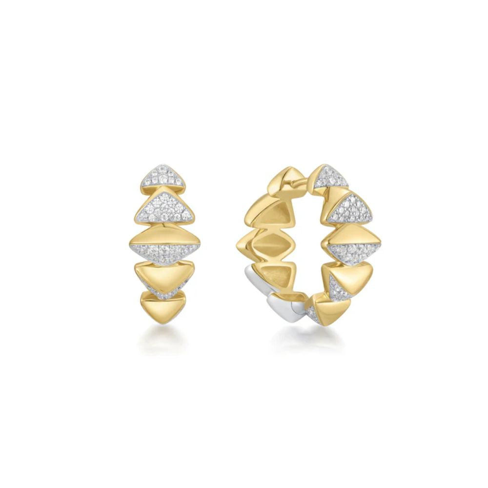 Bold Puffy Spike Hoop Earrings