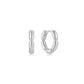 Segmented Puffy Huggie Hoop Earrings