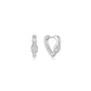 Mini Heart Clasp Huggie Hoop Earrings