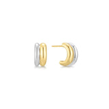 Duet Mixed Huggie Hoop Earrings