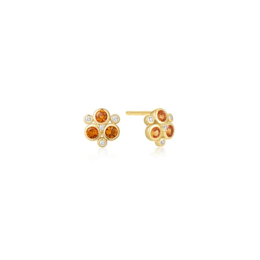 Nano Gem Floral Trio Stud Earrings