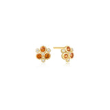 Nano Gem Floral Trio Stud Earrings