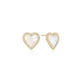 Mother of Pearl Halo Heart Earrings