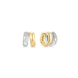 Duet Mixed Huggie Hoop Earrings