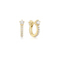 Sparkling Pave Huggie Hoop Earrings