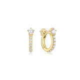 Sparkling Pave Huggie Hoop Earrings