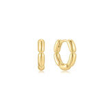 S/S Gold Plated Segmented Puff