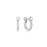 Sparkling Pave Huggie Hoops