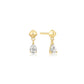 Pyramid Dangle Threaded Stud Earrings