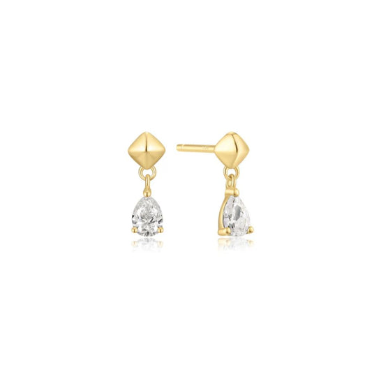 Pyramid Dangle Threaded Stud Earrings