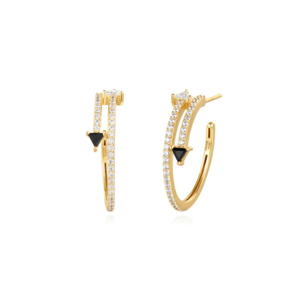 Double Arrow Stud Hoops