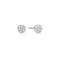Pave Disc Stud Earrings