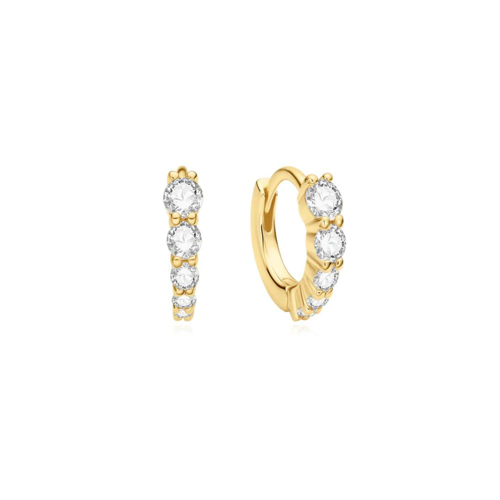 Graduated Sparkle Huggie Earrings