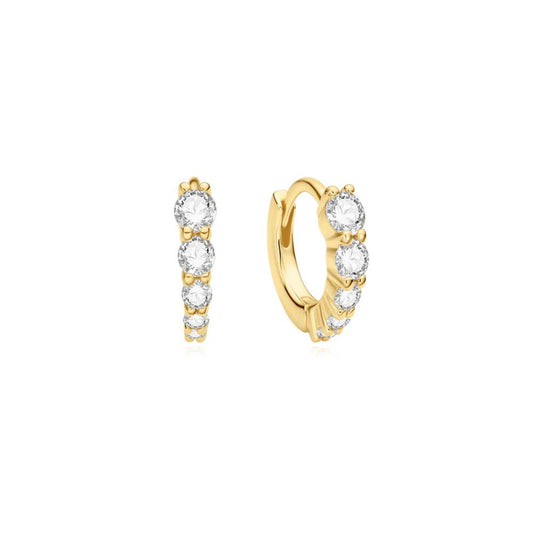 Graduated Sparkle Huggie Earrings