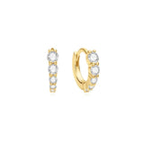 Graduated Sparkle Huggie Earrings