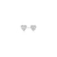S/S Silver Pave Heart Stud Ear