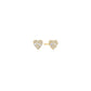 Pave Heart Stud Earrings