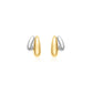 Dome Stud Hoop Earrings