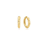 Twisted Huggie Earrings