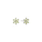 Mint Green Floral Stud Earrings
