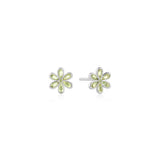 Mint Green Floral Stud Earrings