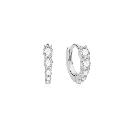 Graduated Sparkle Huggie Earrings
