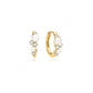 Shell Pearl Cluster Huggie Earrings