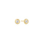 Textured Bezel-Set Stud Earrings