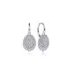 Sterling Silver White Sapphire Bujukan Drop Earrings