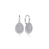 Sterling Silver White Sapphire Bujukan Drop Earrings